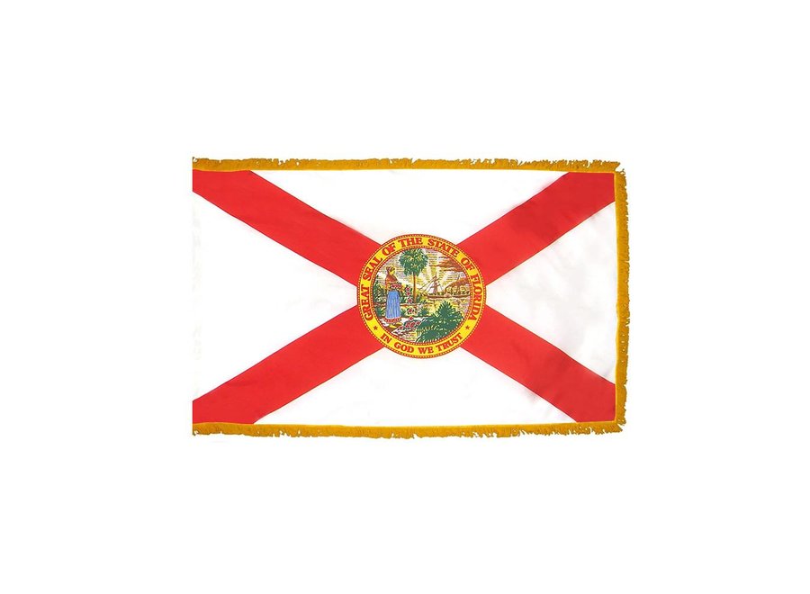 Florida Flag with Polesleeve & Fringe