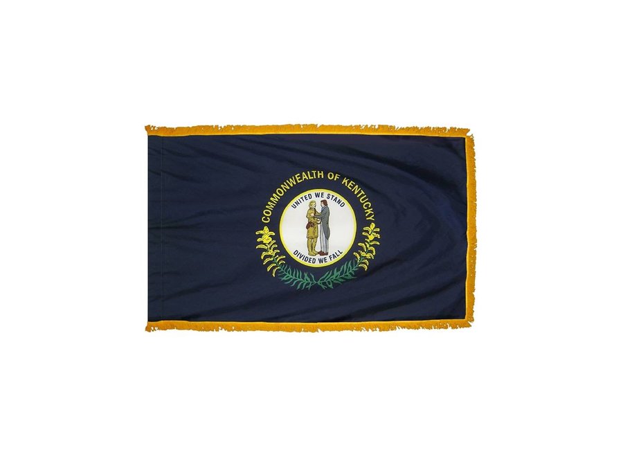 Kentucky Flag with Polesleeve & Fringe