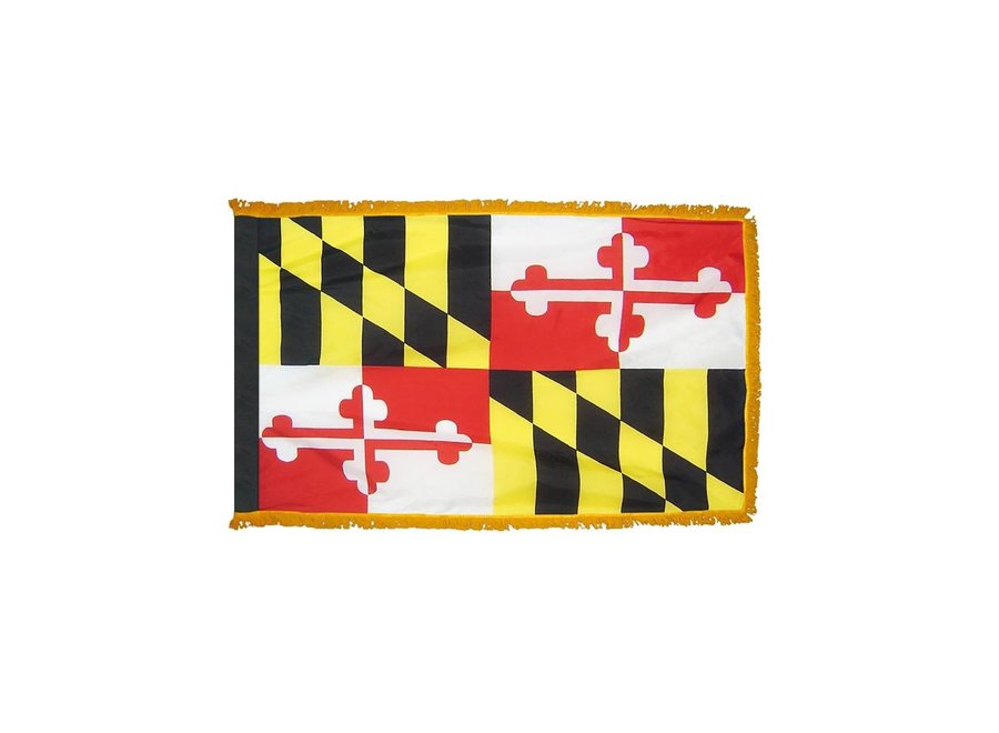 Maryland Flag with Polesleeve & Fringe