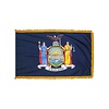 New York Flag with Polesleeve & Fringe