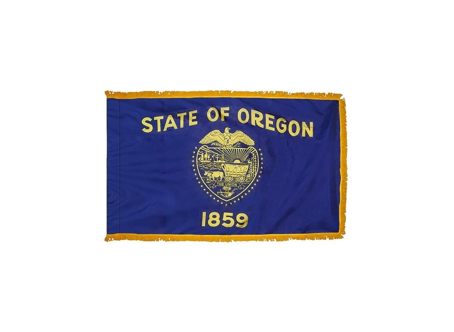 Oregon Flag with Polesleeve & Fringe