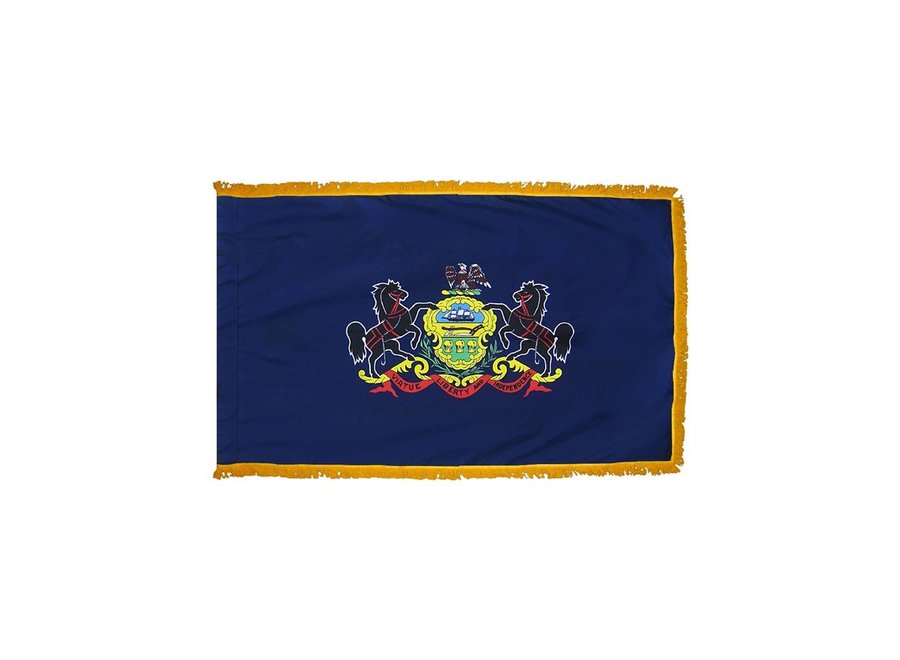 Pennsylvania Flag with Polesleeve & Fringe