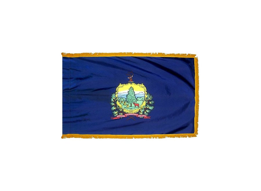 Vermont Flag with Polesleeve & Fringe