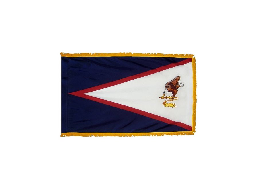 American Samoa Flag with Polesleeve & Fringe