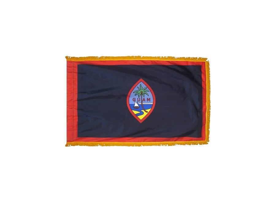 Guam Flag with Polesleeve & Fringe