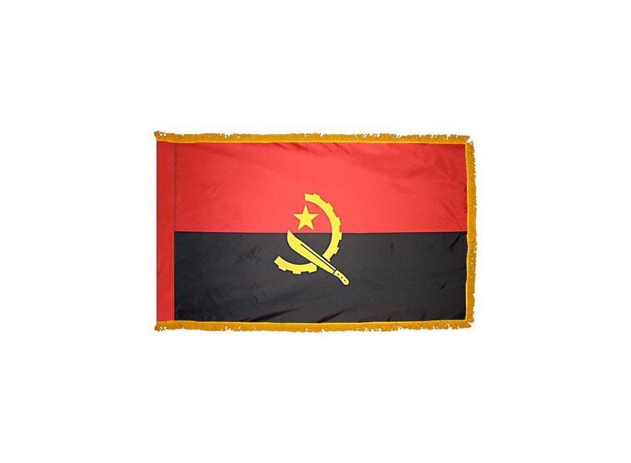 Angola Flag with Polesleeve & Fringe