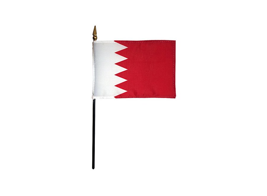 Bahrain Stick Flag 4x6 in