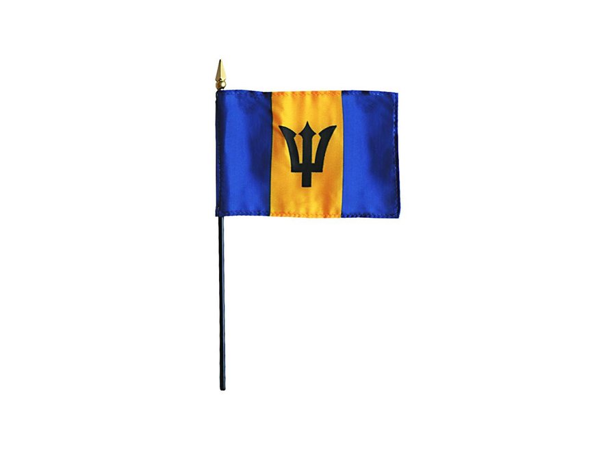 Barbados Stick Flag 4x6 in