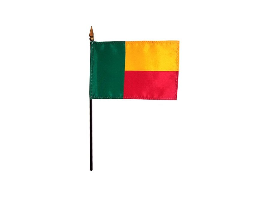 Benin Stick Flag 4x6 in