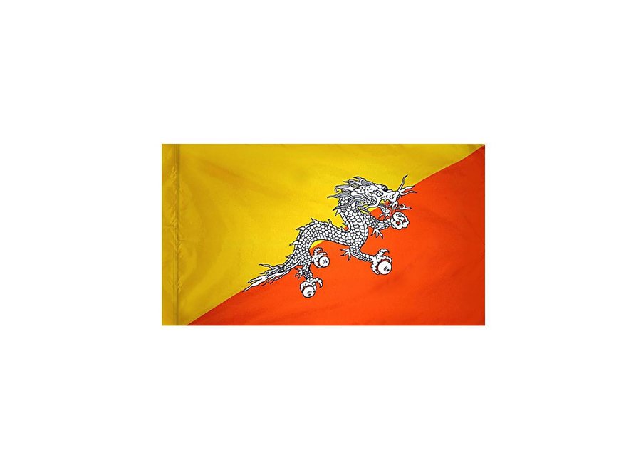 Bhutan Flag with Polesleeve