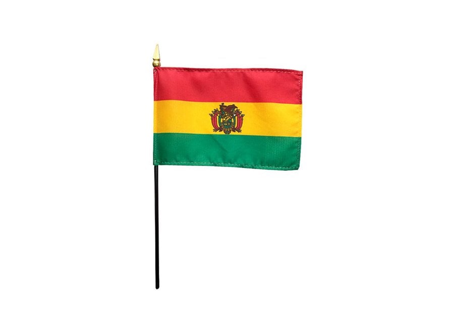 Bolivia Stick Flag 4x6 in