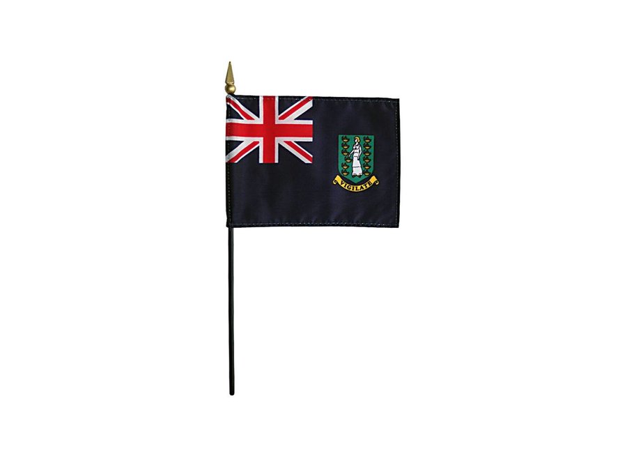 British Virgin Islands Stick Flag 4x6 in