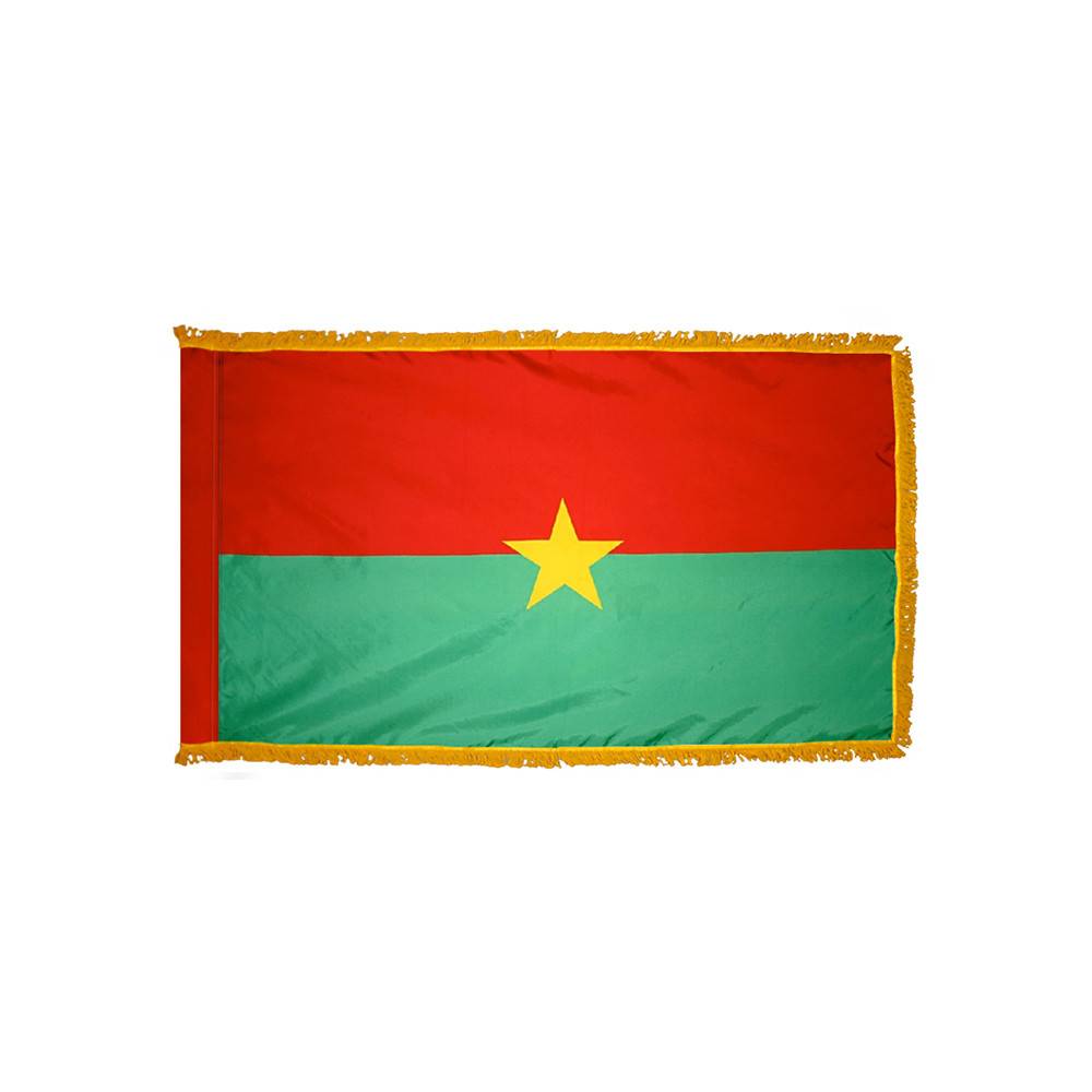 Burkina Faso Flag - Indoor & Parade with Fringe - Kengla Flag Co