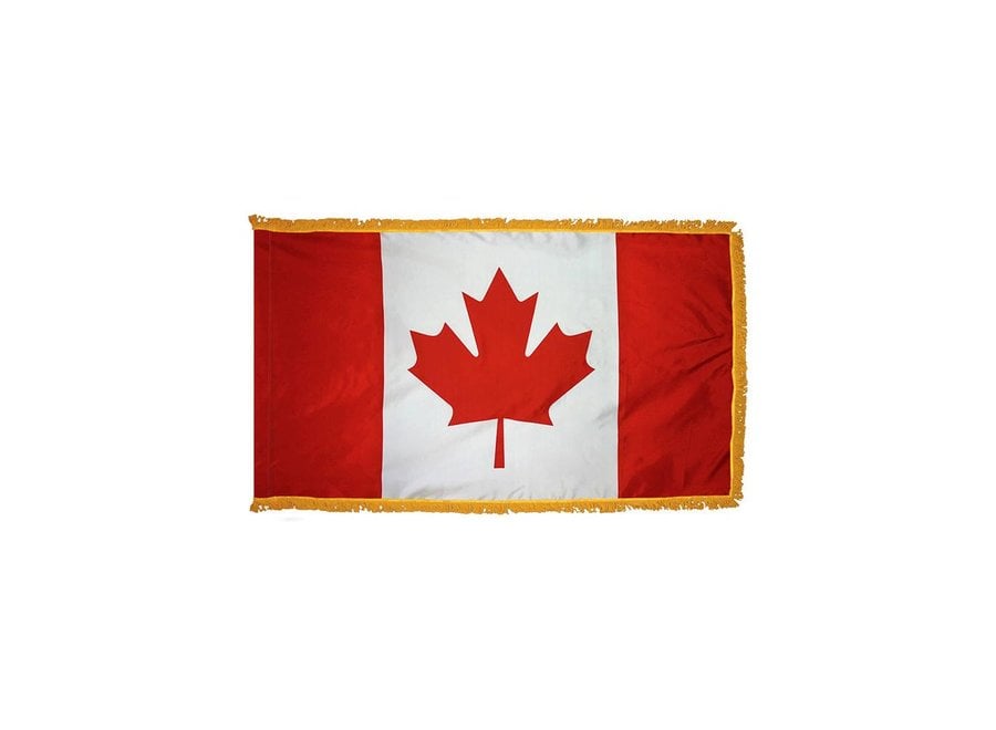 Canada Flag with Polesleeve & Fringe