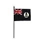 Blue Cayman Islands Stick Flag 4x6 in