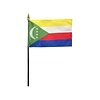 Comoros Stick Flag 4x6 in