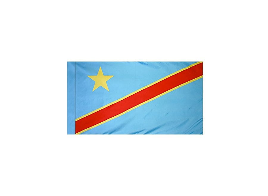 Democratic Republic of the Congo Flag with Polesleeve