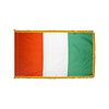 Cote D'Ivoire Flag with Polesleeve & Fringe