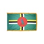 Dominica Flag with Polesleeve & Fringe