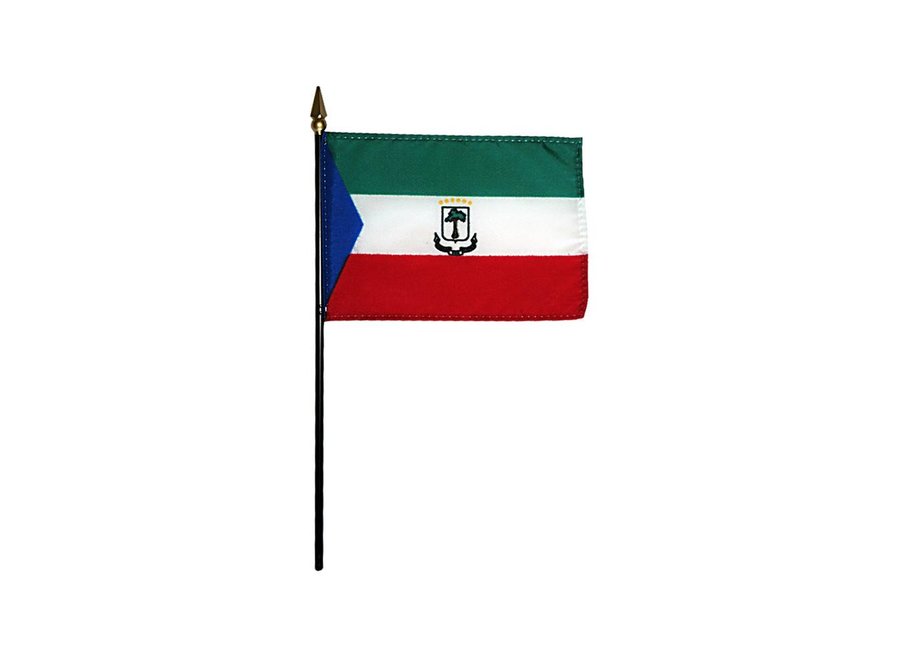 Equatorial Guinea Stick Flag 4x6 in