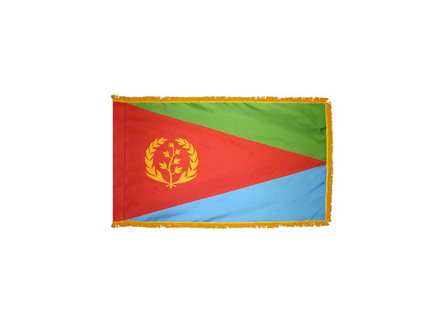 Eritrea Flag with Polesleeve & Fringe