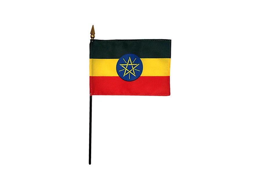 Ethiopia Stick Flag 4x6 in