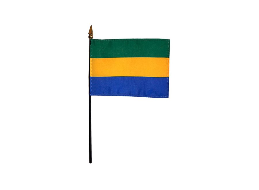 Gabon Stick Flag 4x6 in