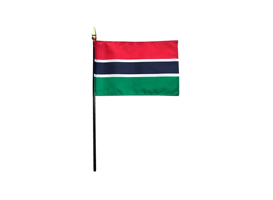 Gambia Stick Flag 4x6 in