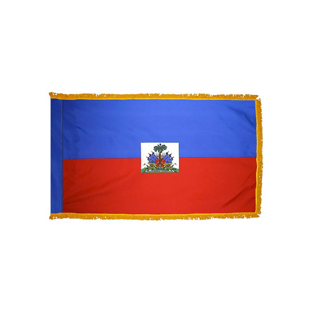 Haiti Flag - Indoor & Parade with Fringe