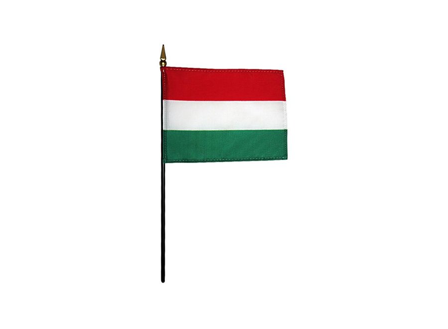 Hungary Stick Flag 4x6 in