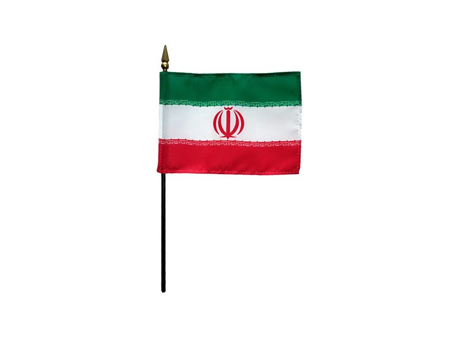 Iran Stick Flag 4x6 in