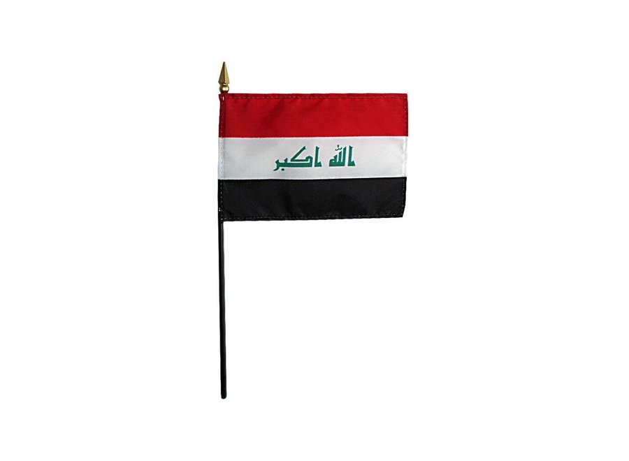 Iraq Stick Flag 4x6 in