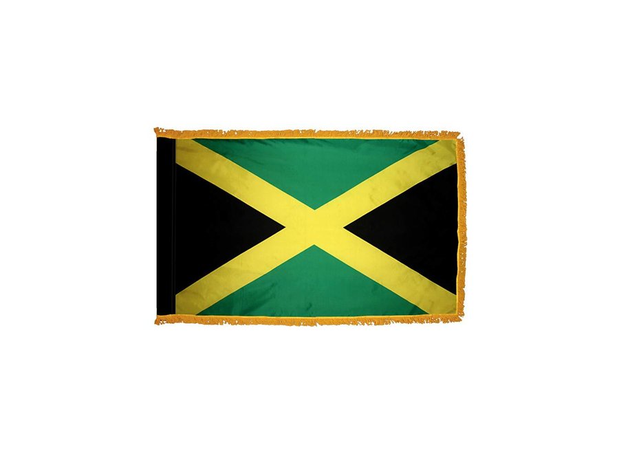 Jamaica Flag with Polesleeve & Fringe
