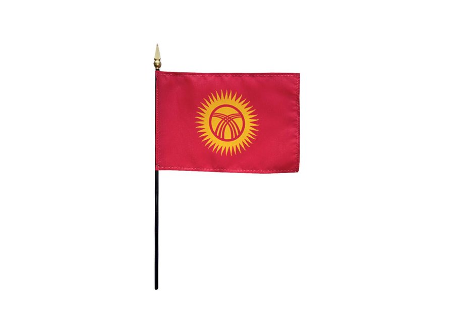 Kyrgyzstan Stick Flag 4x6 in