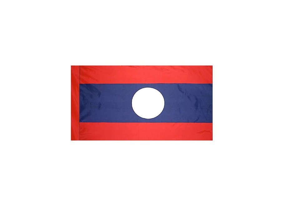 Laos Flag with Polesleeve