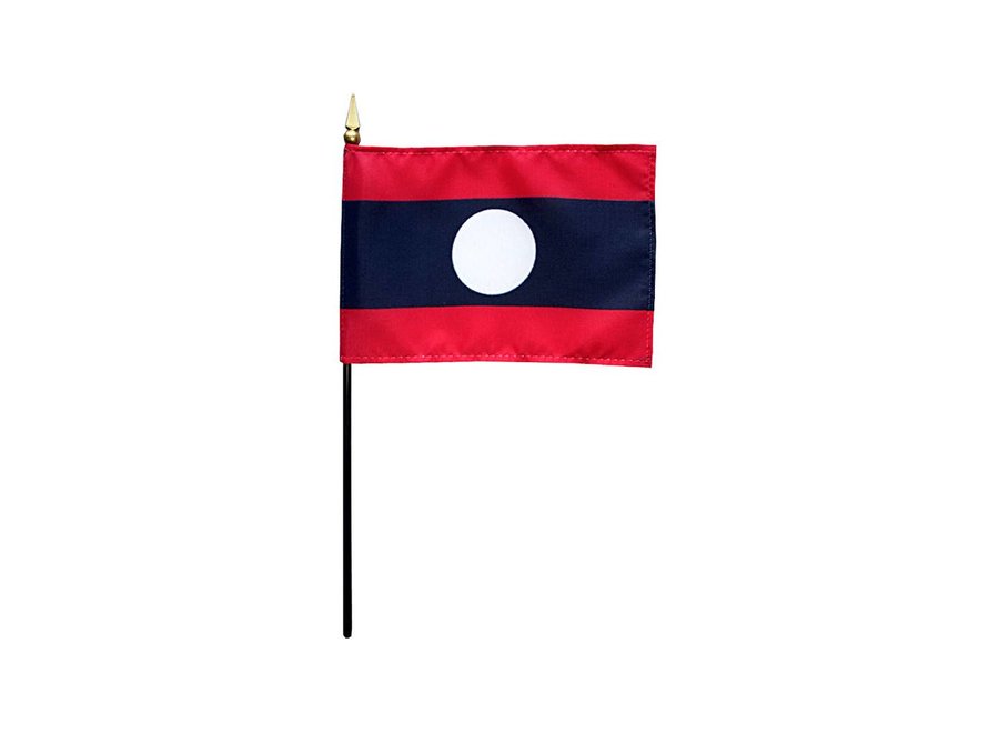 Laos Stick Flag 4x6 in