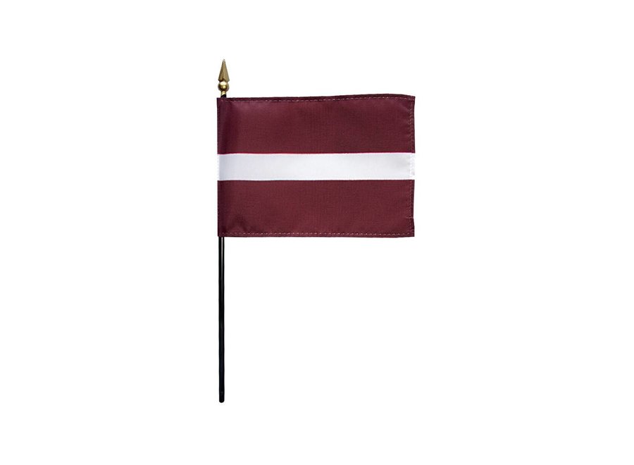 Latvia Stick Flag 4x6 in