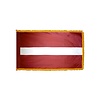 Latvia Flag with Polesleeve & Fringe
