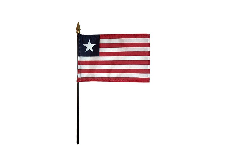 Liberia Stick Flag 4x6 in