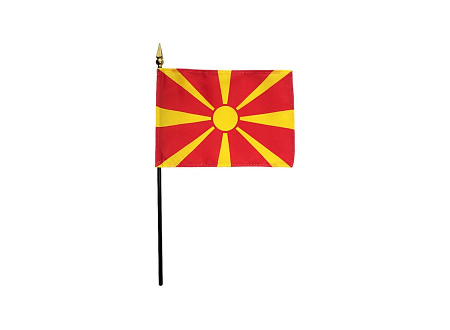 Macedonia Stick Flag 4x6 in