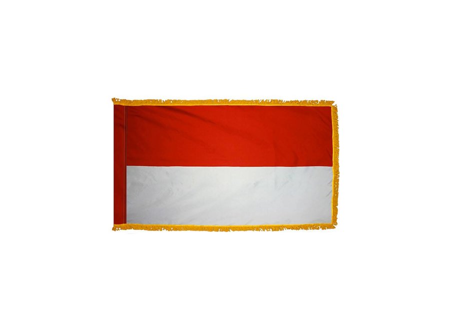 Monaco Flag with Polesleeve & Fringe