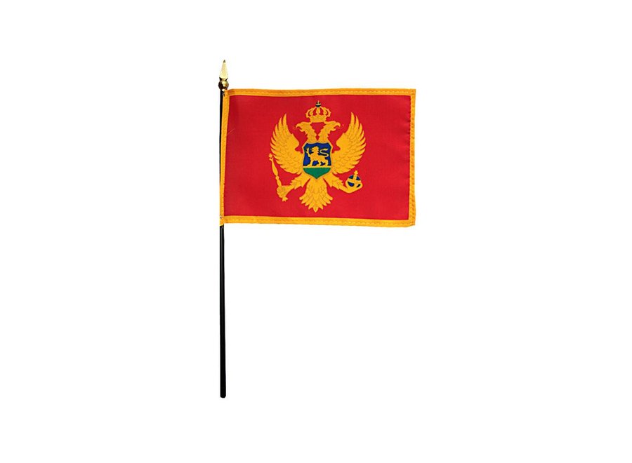 Montenegro Stick Flag 4x6 in