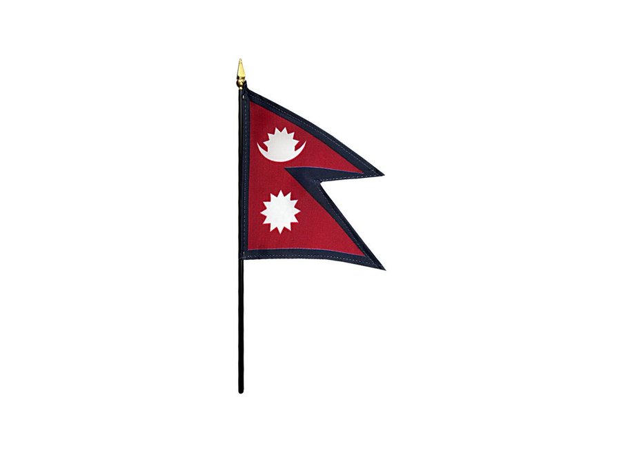 Nepal Stick Flag 4x6 in