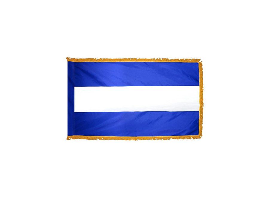 Nicaragua Flag with Polesleeve & Fringe - No Seal