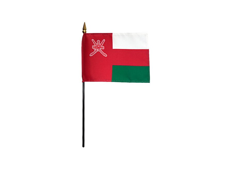 Oman Stick Flag 4x6 in