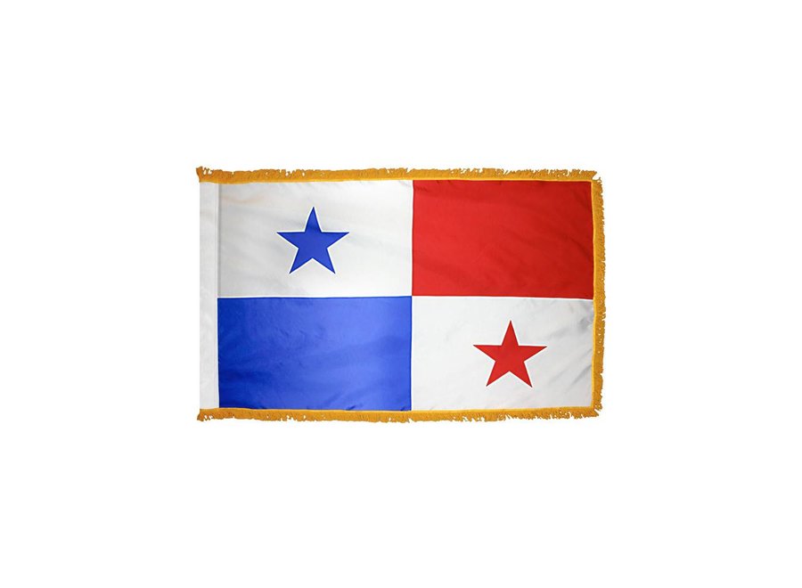 Panama Flag with Polesleeve & Fringe