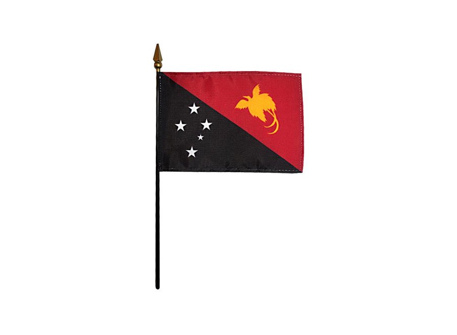 Papua New Guinea Stick Flag 4x6 in