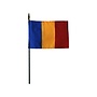 Romania Stick Flag 4x6 in