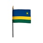 Rwanda Stick Flag 4x6 in
