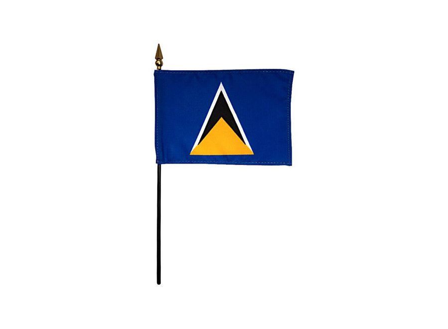 Saint Lucia Stick Flag 4x6 in